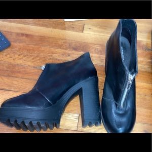 Black heel booties